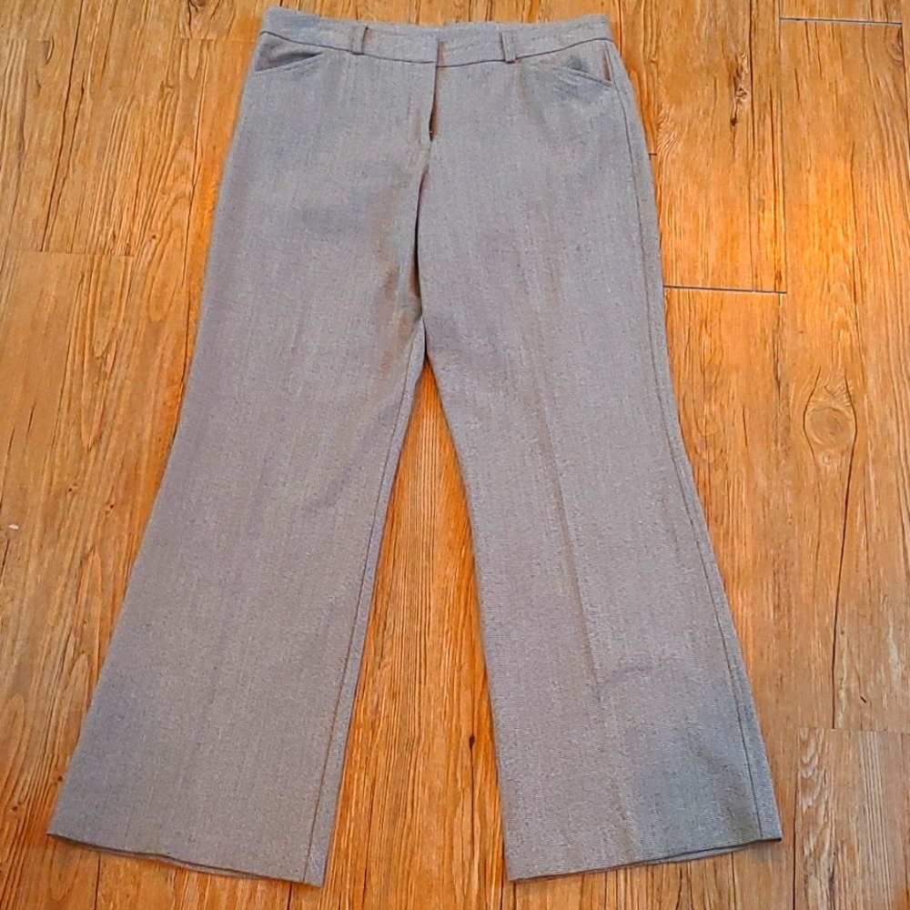 Grey straight leg dress pants